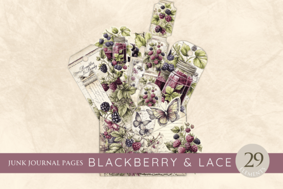 Blackberry & Lace Loaded Tags: Vintage Charm for Modern Crafters