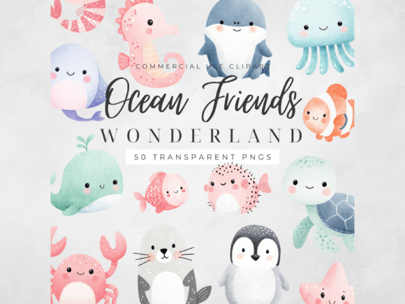 Dive into Creativity: A Designer's Guide to Ocean Animals Clipart