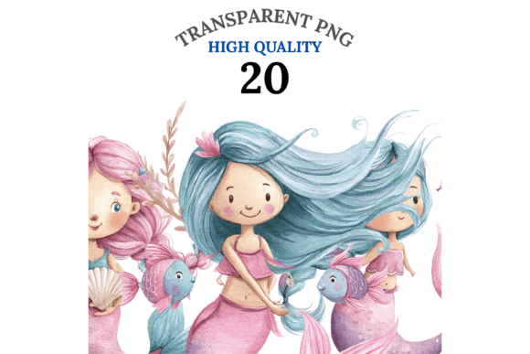 Exploring the Versatility of the Cute Mermaids Clipart Set