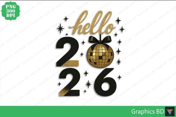 Hello 2026 Black Gold Disco Ball Design: Your Key to Sparkling Celebrations