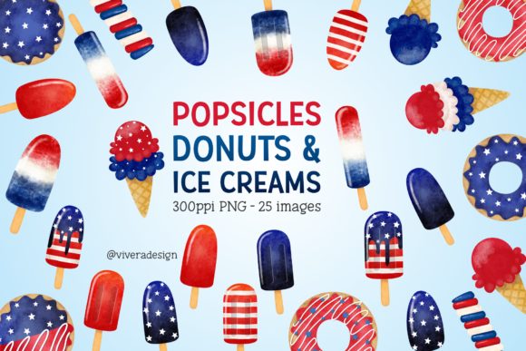 Patriotic Dessert Clipart for Your Fourth of July Projects