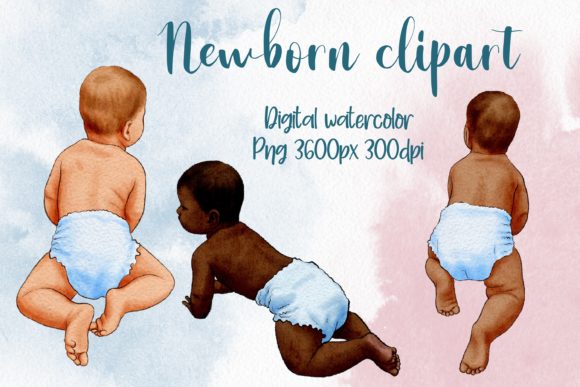 Practical Newborn Clip Art for Modern DIY and Design