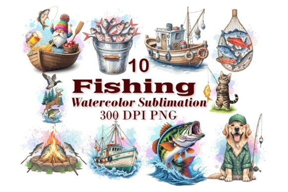 Reel in Creativity with Fishing Watercolor Sublimation