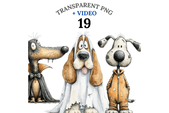 Spooky Fun with 19 Quirky Halloween Dog Clipart