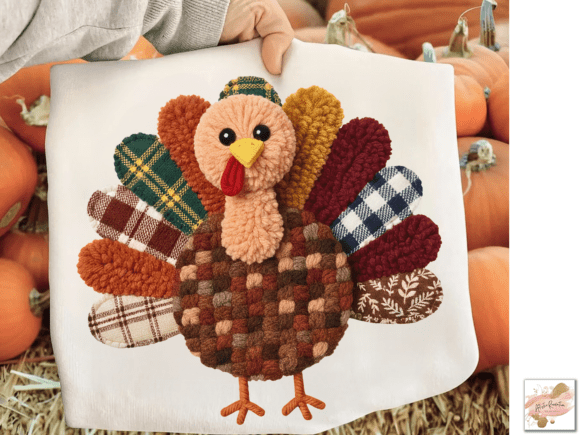 Thanksgiving Png Yarn Crochet Turkey PNG: A Cozy Design Asset