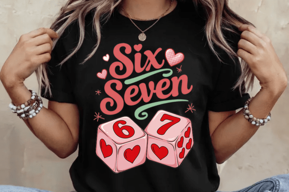 Using Six Seven Valentines PNG & Dice 6 7 PNG in Design