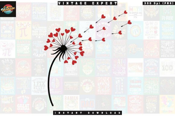 Valentine Magical Heart Dandelion PNG: Beyond a Simple Clipart