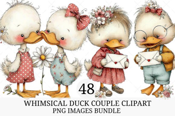 Whimsical Duck Couple Clipart: A Designer's Guide to Playful Romance