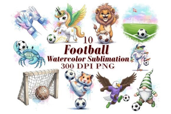 Whimsical Football Sublimation: A Creative Design Asset